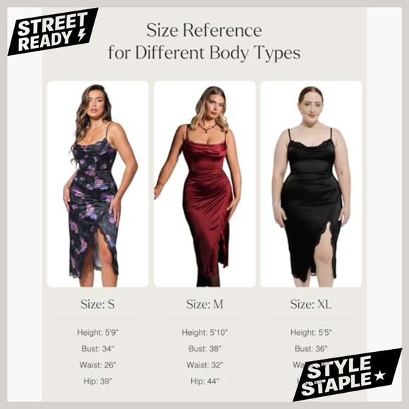 Satin Midi Dress with Built-in Shapewear and Lace Trim Bra - Picture 6 of 7